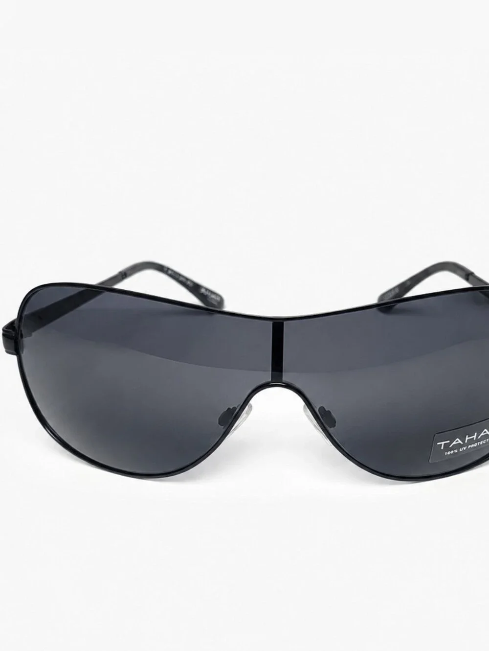 Tahari Sleek Black Temple Sunglasses